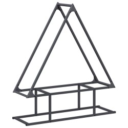Portant de bois chauffage anthracite 80x25x90 cm 