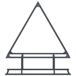 Portant de bois chauffage anthracite 80x25x90 cm 