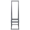 Portant de bois chauffage anthracite 80x25x90 cm 