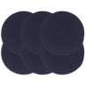 Napperons 6 pcs Bleu marine Plain 38 cm Rond Coton  