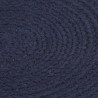 Napperons 6 pcs Bleu marine Plain 38 cm Rond Coton  