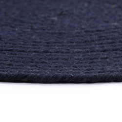 Napperons 6 pcs Bleu marine Plain 38 cm Rond Coton  