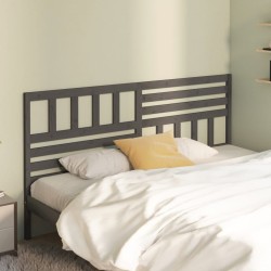 Tête de lit Gris 186x4x100 cm Bois massif de pin 