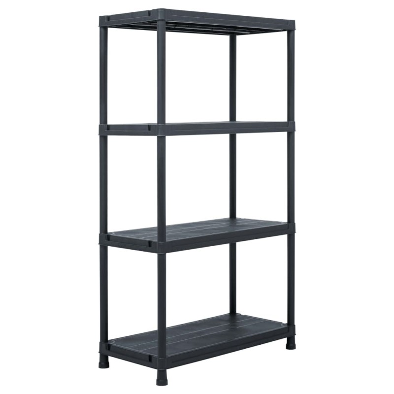 Étagère de rangement Noir 100 kg 60x30x138 cm Plastique Étagère de rangement Noir 100 kg 60x30x138 cm Plastique