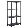 Étagère de rangement Noir 100 kg 60x30x138 cm Plastique 