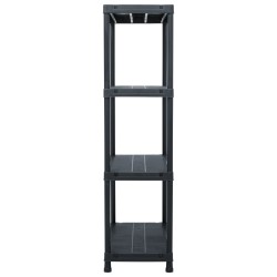 Étagère de rangement Noir 100 kg 60x30x138 cm Plastique 