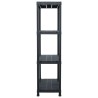 Étagère de rangement Noir 100 kg 60x30x138 cm Plastique 