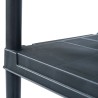 Étagère de rangement Noir 100 kg 60x30x138 cm Plastique 
