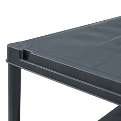 Étagère de rangement Noir 100 kg 60x30x138 cm Plastique 