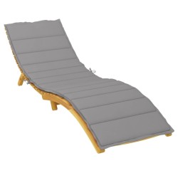 Coussin de chaise longue gris 200x70x3 cm tissu oxford 