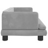 Lit pour chien gris clair 80x45x30 cm velours 