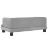 Lit pour chien gris clair 80x45x30 cm velours 