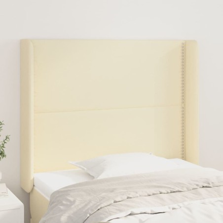 Tête de lit avec oreilles Crème 83x16x118/128 cm Similicuir 