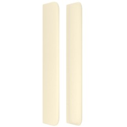 Tête de lit avec oreilles Crème 83x16x118/128 cm Similicuir 