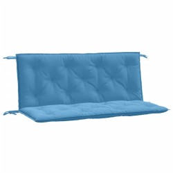 Coussins de banc de jardin lot de 2 bleu mélangé tissu 
