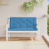Coussins de banc de jardin lot de 2 bleu mélangé tissu 