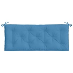 Coussins de banc de jardin lot de 2 bleu mélangé tissu 