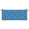 Coussins de banc de jardin lot de 2 bleu mélangé tissu 