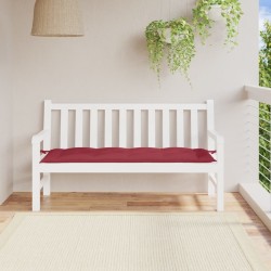 Coussin de banc de jardin rouge bordeaux 150x50x7 cm 