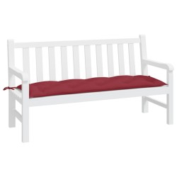 Coussin de banc de jardin rouge bordeaux 150x50x7 cm 