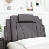 Coussin de tête de lit gris 90 cm similicuir 