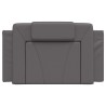 Coussin de tête de lit gris 90 cm similicuir 