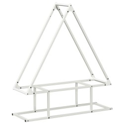 Portant de bois chauffage blanc 80x25x90 cm 