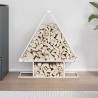 Portant de bois chauffage blanc 80x25x90 cm 