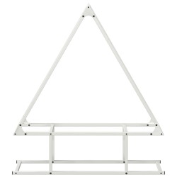 Portant de bois chauffage blanc 80x25x90 cm 