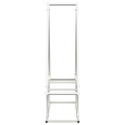 Portant de bois chauffage blanc 80x25x90 cm 