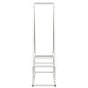 Portant de bois chauffage blanc 80x25x90 cm 