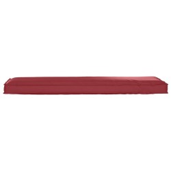 Coussin de Palette pour Banc Wine Red 140x40x8 cm en Tissu Oxford 