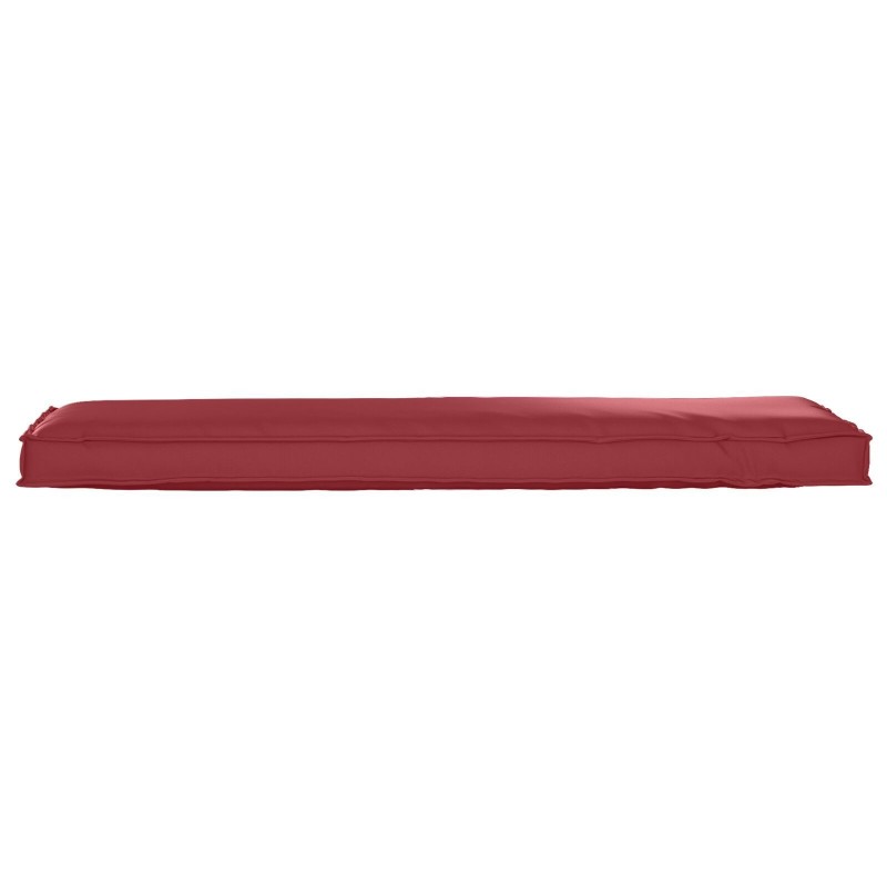 Coussin de Palette pour Banc Wine Red 140x40x8 cm en Tissu Oxford 