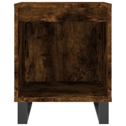 Table de chevet chêne fumé 40x35x50 cm bois d’ingénierie 