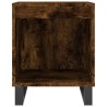 Table de chevet chêne fumé 40x35x50 cm bois d’ingénierie 