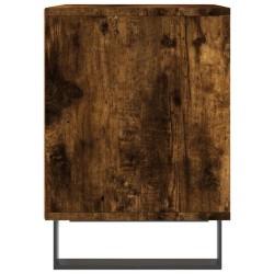 Table de chevet chêne fumé 40x35x50 cm bois d’ingénierie 