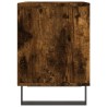 Table de chevet chêne fumé 40x35x50 cm bois d’ingénierie 