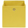 Boîtes de rangement 10 pcs Tissu intissé 28x28x28 cm Jaune 