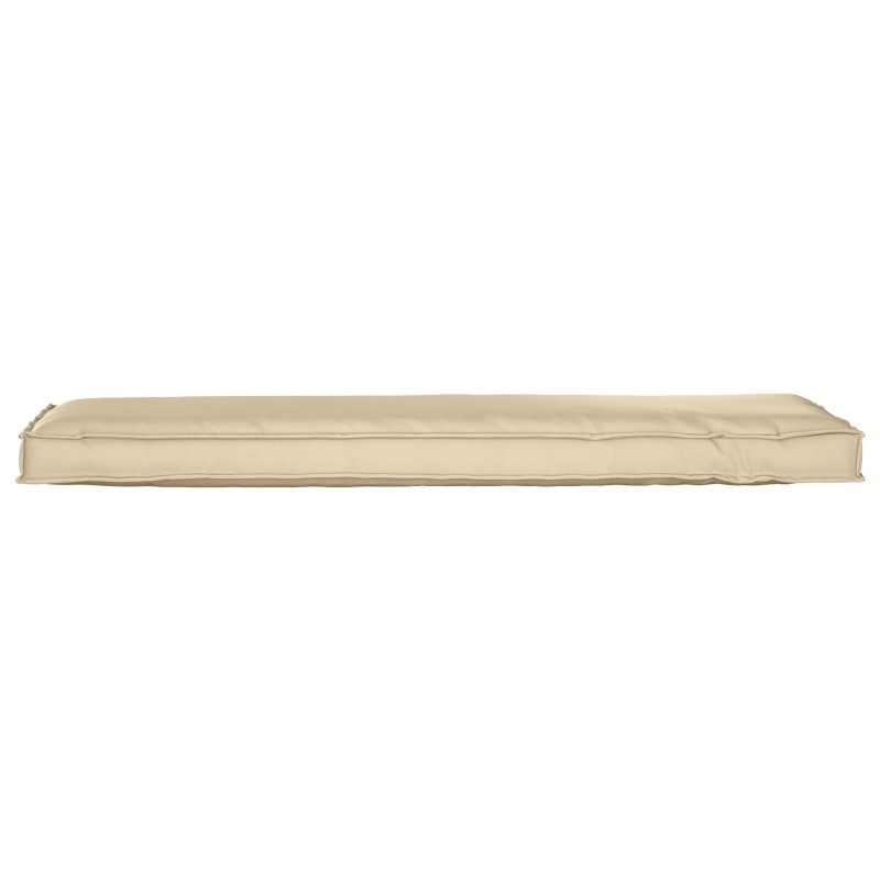 Coussin de palette pour banc Beige 140x40x8 cm en tissu Oxford 