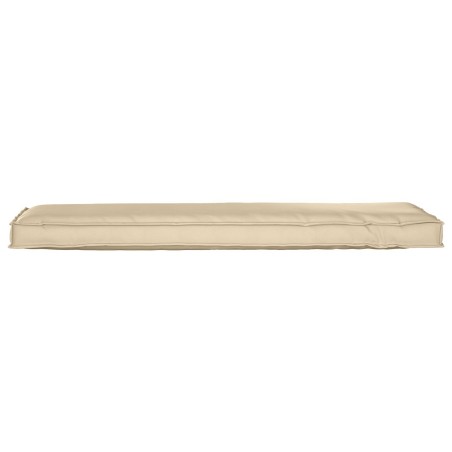 Coussin de palette pour banc Beige 140x40x8 cm en tissu Oxford 