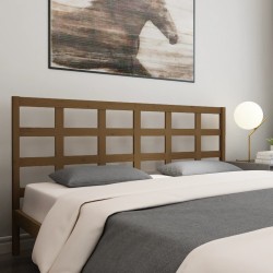 Tête de lit Marron miel 205,5x4x100 cm Bois massif de pin 