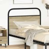 Tête de lit chêne sonoma 107 cm acier et bois d'ingénierie 