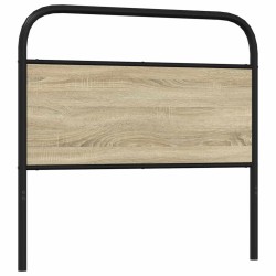 Tête de lit chêne sonoma 107 cm acier et bois d'ingénierie 