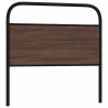 Tête de lit chêne marron 107 cm acier et bois d'ingénierie 