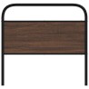 Tête de lit chêne marron 107 cm acier et bois d'ingénierie 