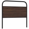 Tête de lit chêne marron 107 cm acier et bois d'ingénierie 