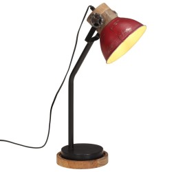 Lampe de bureau 25 W rouge délavé 18x18x60 cm E27 