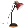 Lampe de bureau 25 W rouge délavé 18x18x60 cm E27 