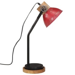 Lampe de bureau 25 W rouge délavé 18x18x60 cm E27 