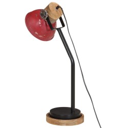 Lampe de bureau 25 W rouge délavé 18x18x60 cm E27 